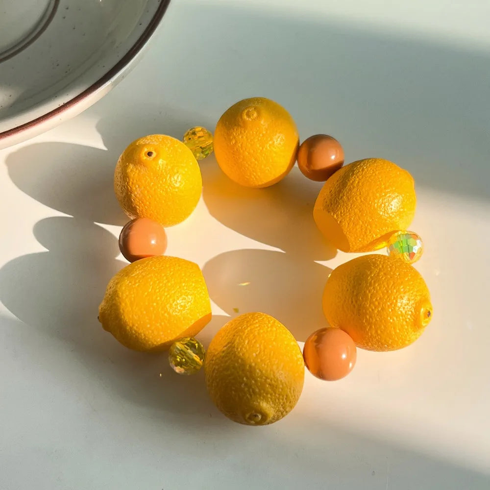 Resin Fruit Beaded Bracelet | Y2K Boho Summer Jewelry Beaded Bracelet PLUSH Style 6