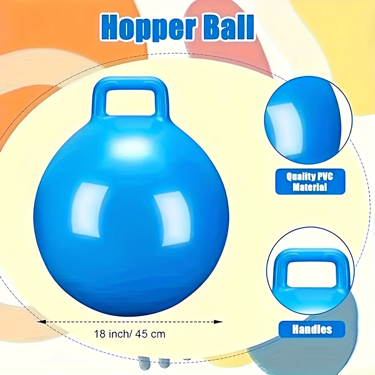 Kids Inflatable Hop Ball 45cm – Outdoor Jumping Toy Kids Hop Ball PLUSH