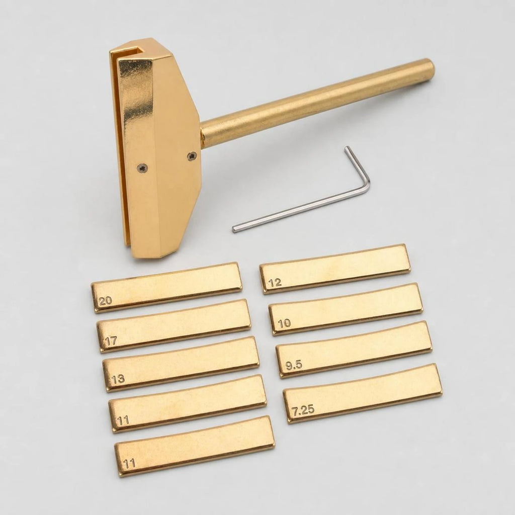 Manual Fret Press with 9 Radius Inserts | Luthier Tool Luthier Fret Press PLUSH