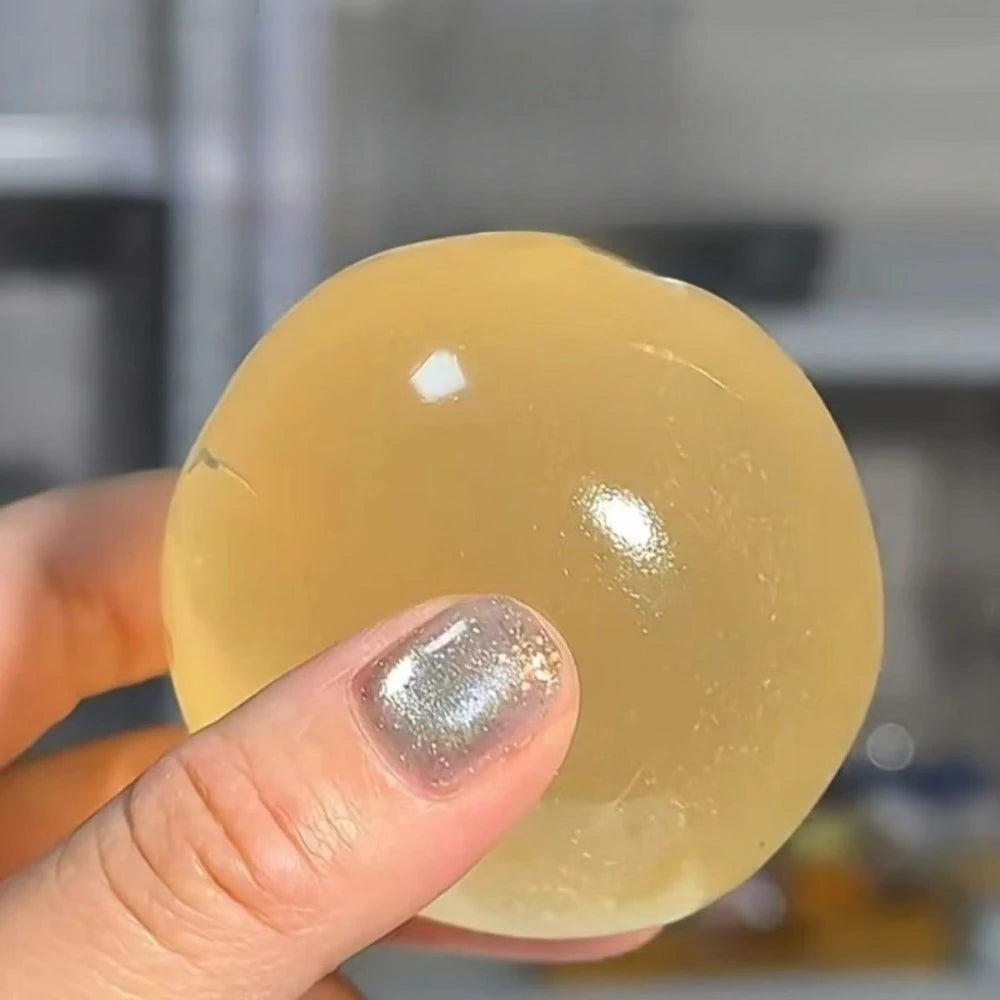 Maltose Mochi Squishy Fidget Toy – Soft Transparent Ball Squishy Fidget Toy PLUSH