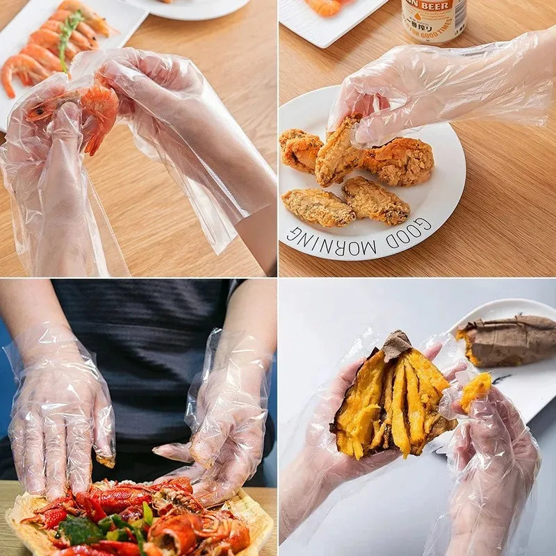 Disposable PE Gloves – Waterproof Kitchen & Household Gloves Disposable PE Gloves PLUSH
