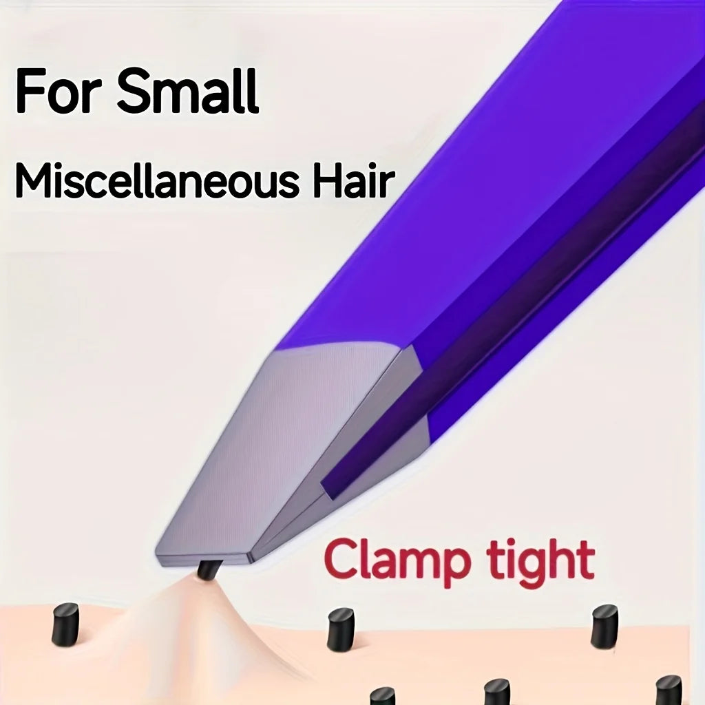 Stainless Steel Slant Tip Tweezers – Eyebrow & Facial Hair Eyebrow Tweezers PLUSH