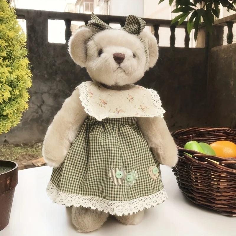 Cute Bear Plush Toy Movable Joints 35cm – Stuffed Animal Gift Stuffed Plush Toy PLUSH Green 35CM