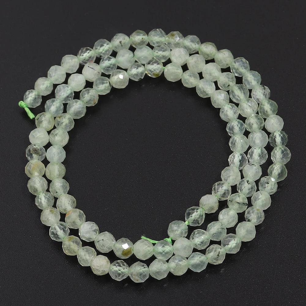 Prehnite Faceted Natural Stone Beads 2/3/4mm – DIY Jewelry Natural Stone Beads PLUSH 4mm