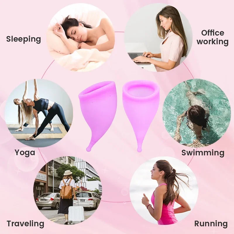 Reusable Menstrual Cup – Medical Grade Silicone Lady Cup Menstrual Cup PLUSH