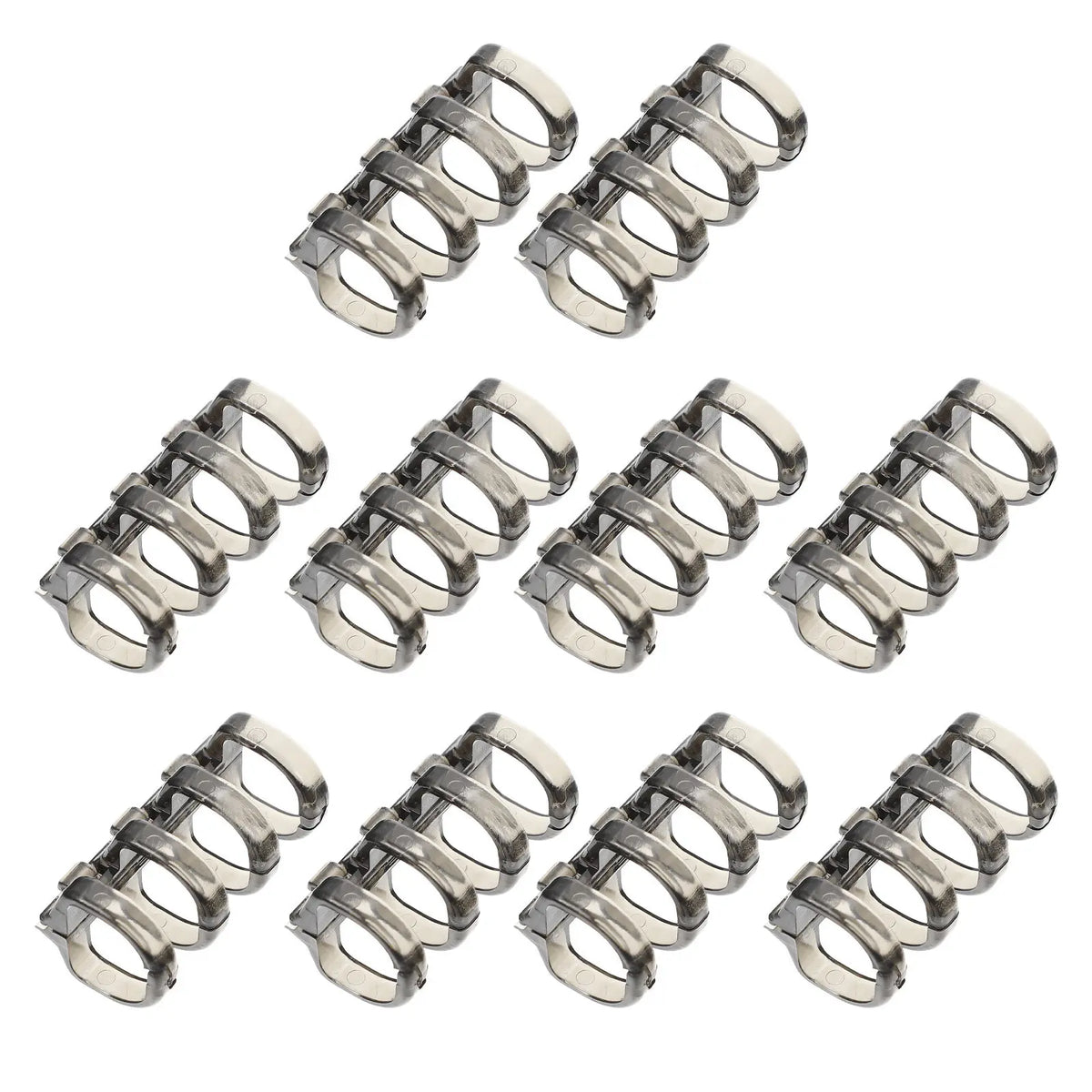 10pcs Plastic Four-Hole Loose Leaf Binder Snap Clips – Stationery Binder Snap Clips PLUSH
