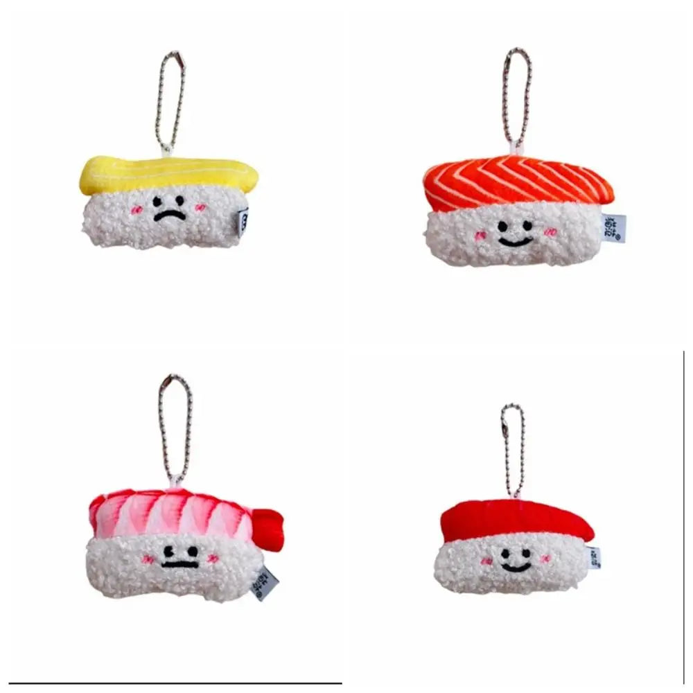 Sushi Shrimp Plush Keychain – Cute Kawaii Backpack Charm Novelty Plush Keychain PLUSH