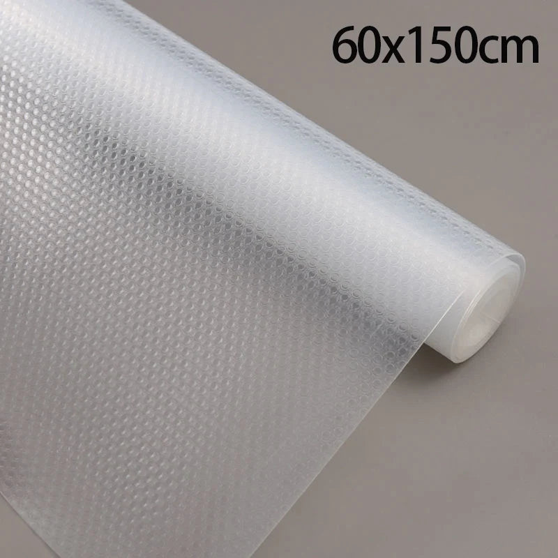 Waterproof Anti-Mold Cabinet Drawer Liner Mat – Extra Large Shelf & Drawer Liner PLUSH Transparent60x150cm