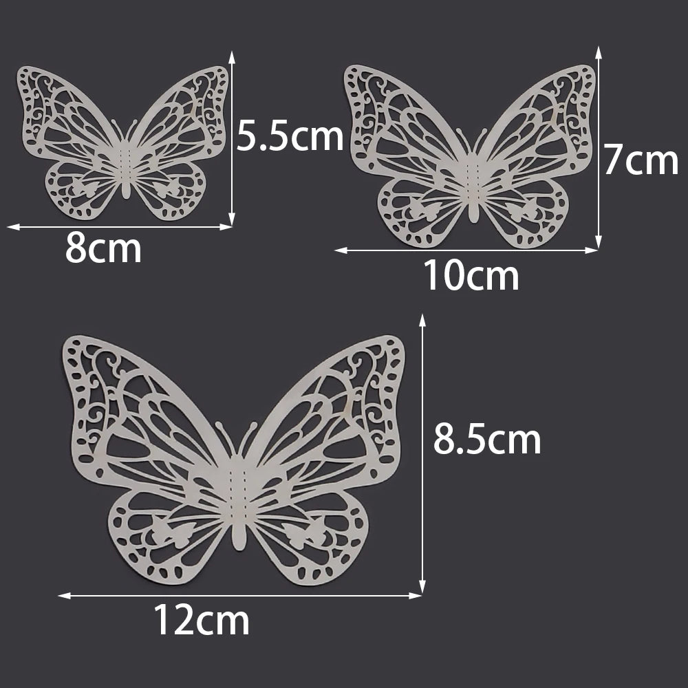 3D Hollow Butterfly Wall Stickers – DIY Home & Party Decor Wall Sticker Decals PLUSH