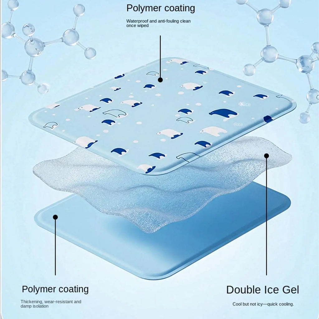 Cooling Gel Pet Mat for Dogs & Cats – Washable Summer Pad Pet Cooling Mat PLUSH