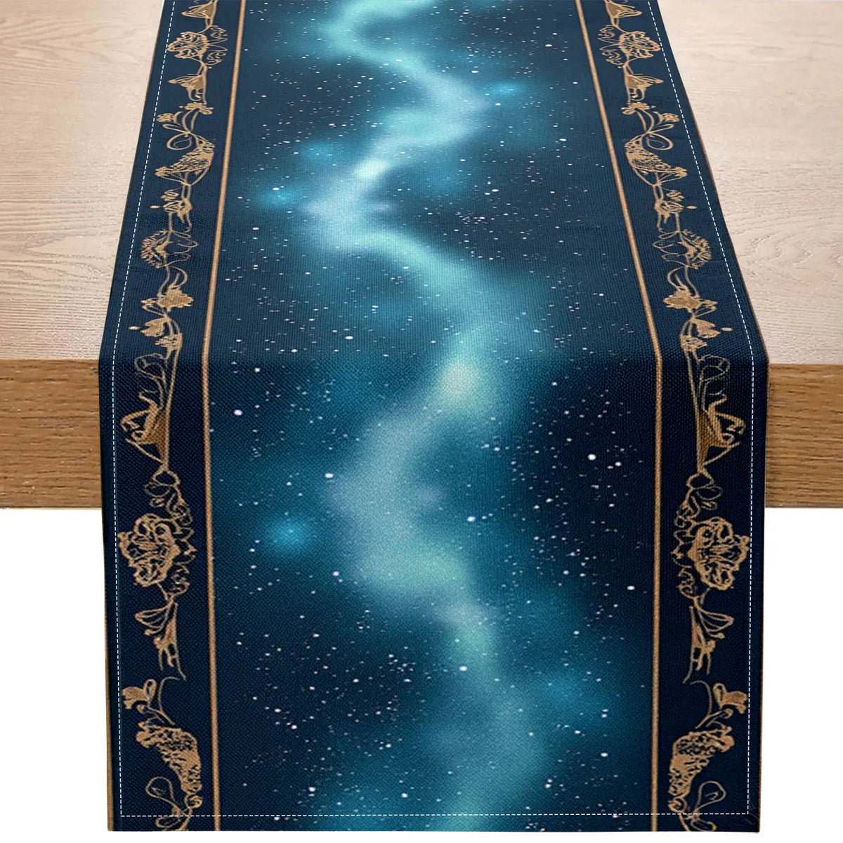 Starry Sky Table Runner – Aurora Forest Fantasy Party Decor Table Runner PLUSH A 33X90Cm