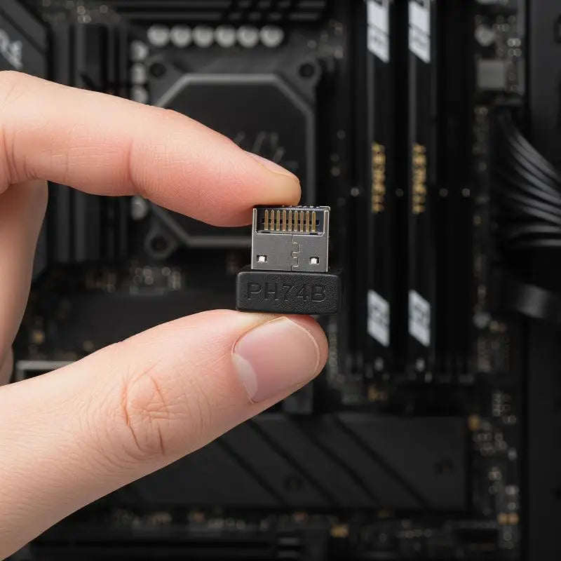 USB 3.1 Type-E 90° to Type-C Header Adapter for PC Motherboard PC Header Adapter PLUSH