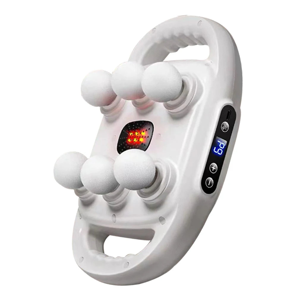 Professional Fascia Massage Gun – 16 Heads, 9 Modes Percussion Massage Gun PLUSH White