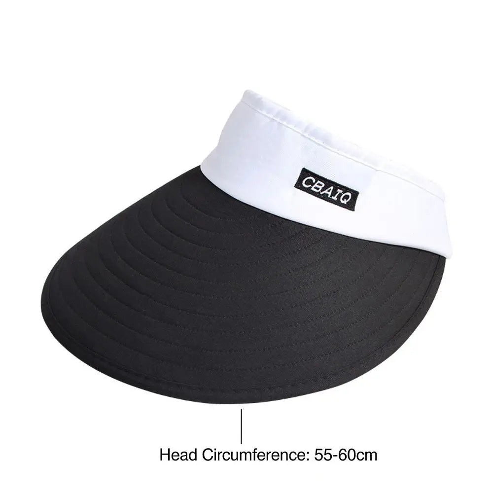 Women's Wide Brim Open-Top Sun Visor Beach Cap Sun Visor Hat PLUSH