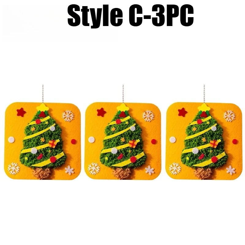 Felt Craft Kit for Kids – DIY Sewing Threading Painting Kids Craft Kit PLUSH Style C-3PCS