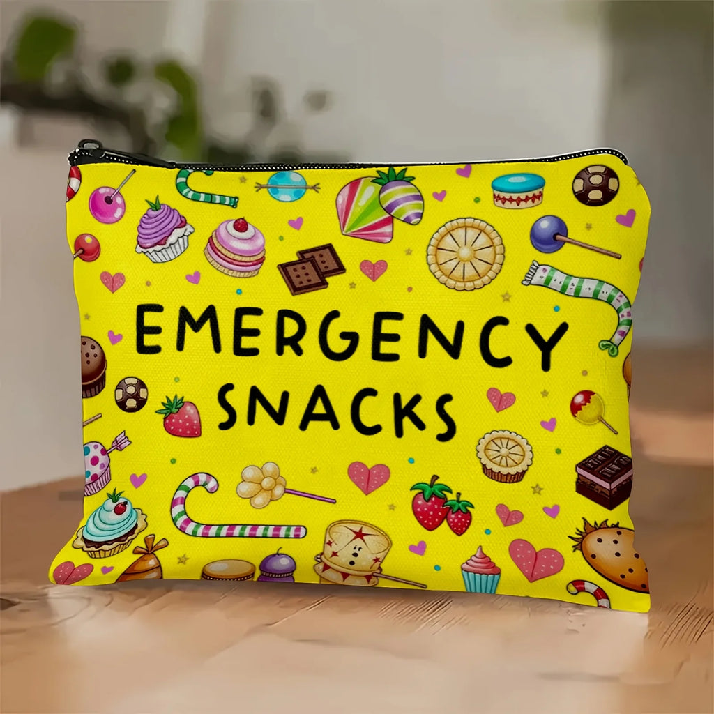 Snack Themed Makeup Bag – Cute Zipper Pouch & Jewelry Organizer Cosmetic Zipper Bag PLUSH A