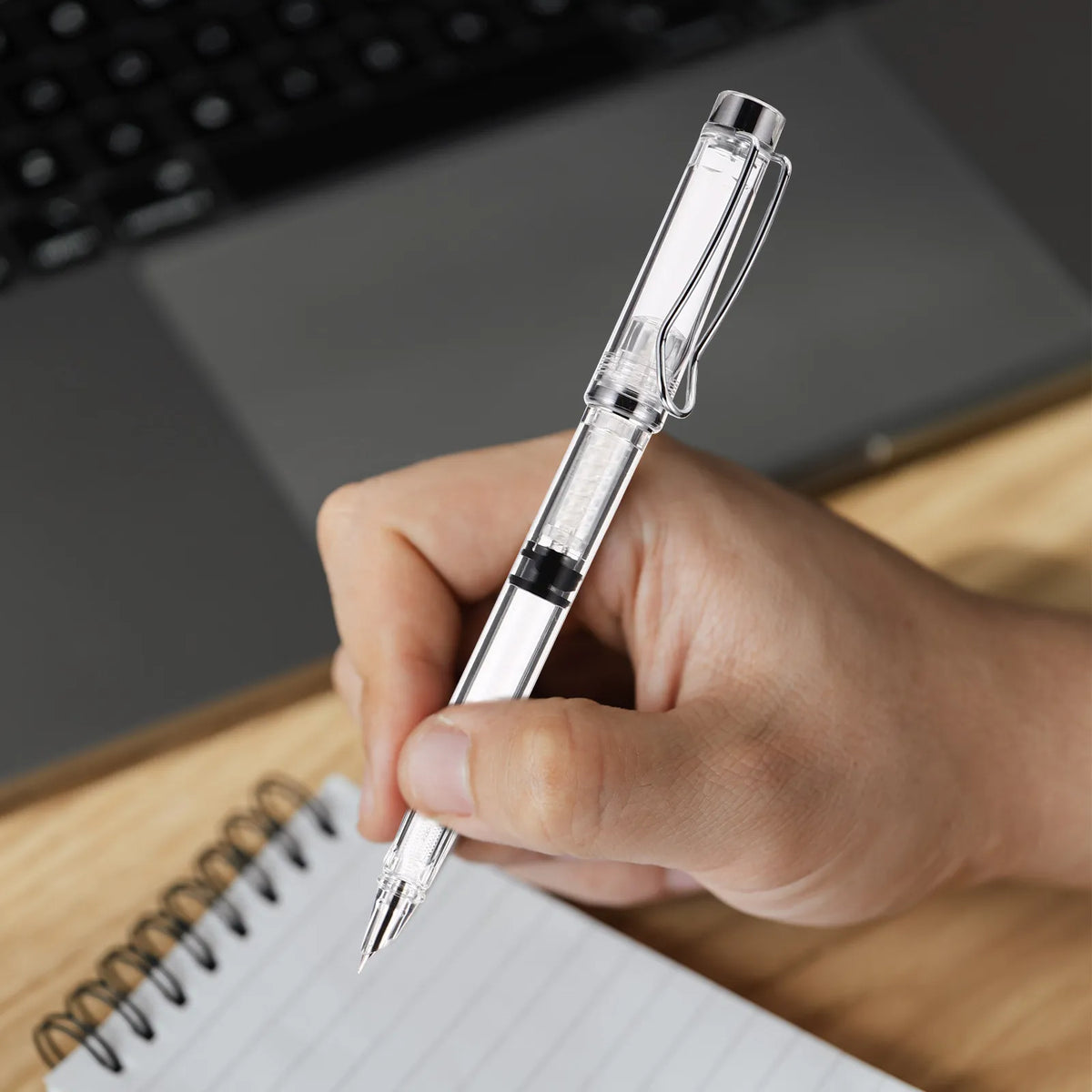 2-Pack Transparent Fountain Pens – Calligraphy & Writing Set Fountain Pen Set PLUSH