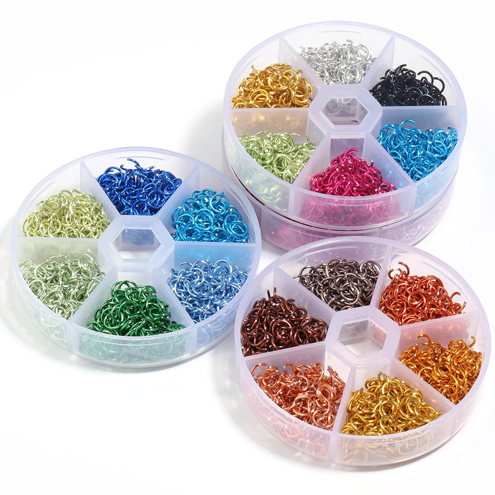 6mm Colorful Aluminum Open Jump Rings – DIY Jewelry Connectors Jewelry Jump Rings PLUSH