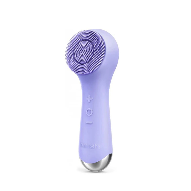 USB Rechargeable Silicone Facial Cleansing Brush | 360° Rotating Facial Cleansing Brush PLUSH PURPLE