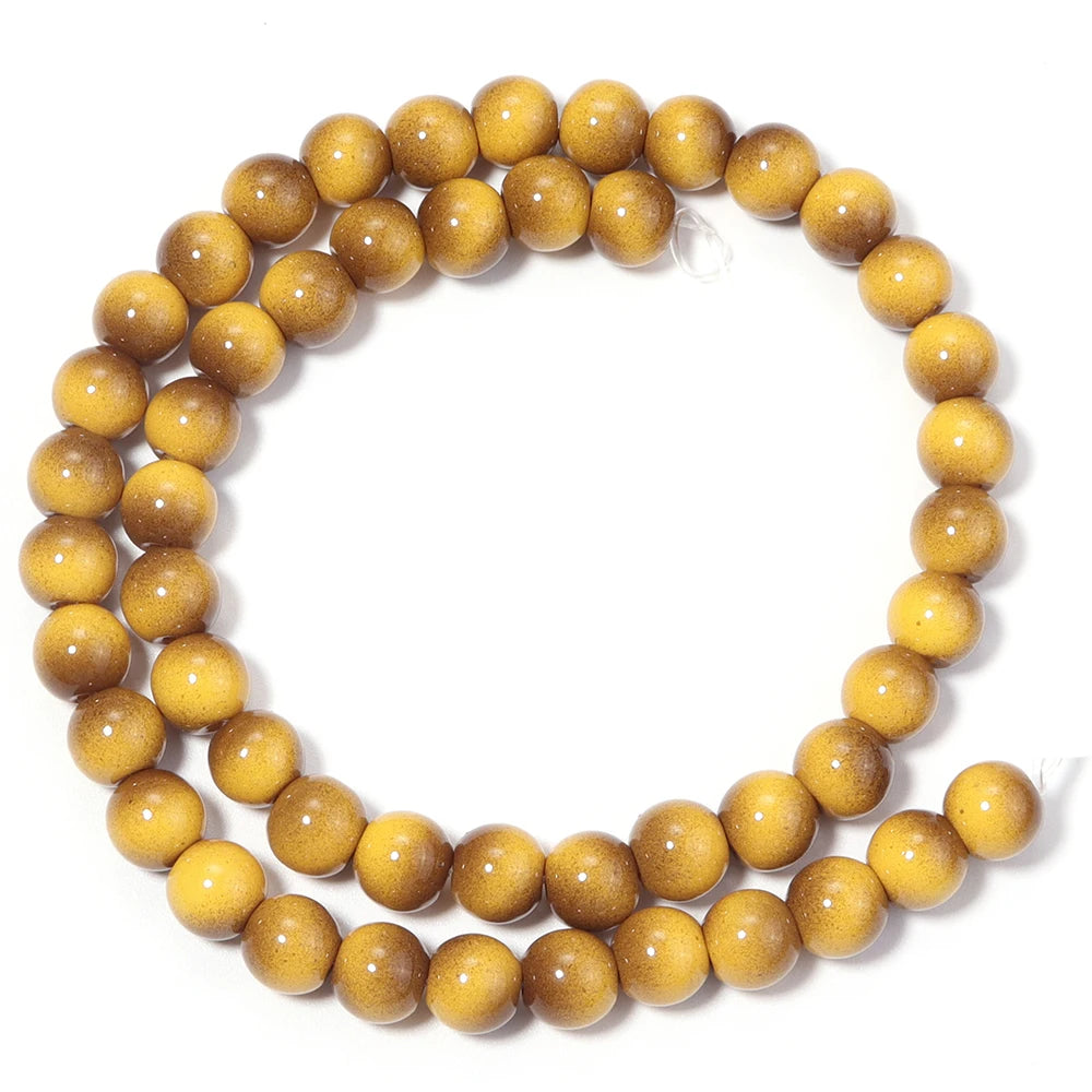 Tiger Eye Gold Glass Spacer Beads 6/8/10mm – DIY Jewelry Glass Spacer Beads PLUSH 8mm
