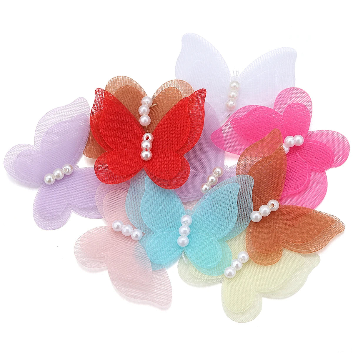10pcs 3D Lace Butterfly Appliqués – DIY Sewing Craft Patches Fabric Appliqué Patch PLUSH Mixed