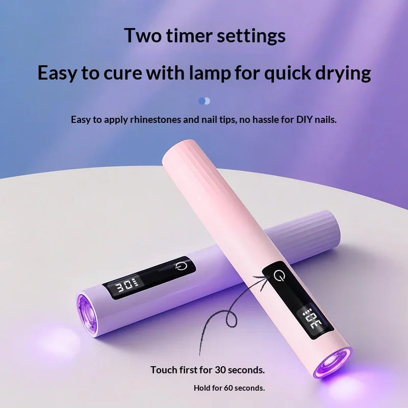 Mini Handheld LED Gel Nail Lamp – Portable Nail Dryer LED Nail Lamp PLUSH