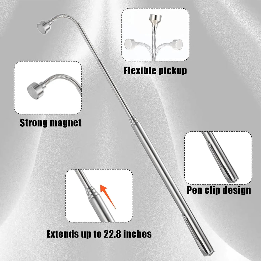 Telescopic Magnetic Pickup Pen Tool – Extends to 26 Inches Magnetic Pickup Tool PLUSH
