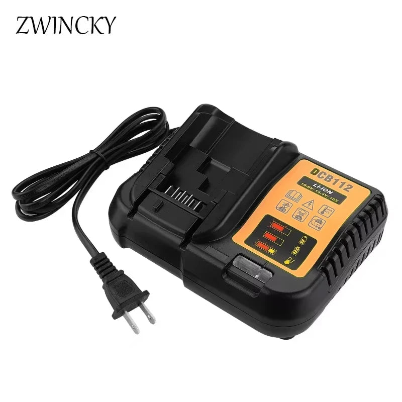 ZWINCKY DeWalt Li-Ion Battery Charger 10.8V–20V DCB112 Power Tool Charger PLUSH