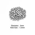 Silver Stainless Steel Big Hole Spacer Beads | DIY Jewelry Jewelry Spacer Beads PLUSH 3mm hole1.5mm 100pcs