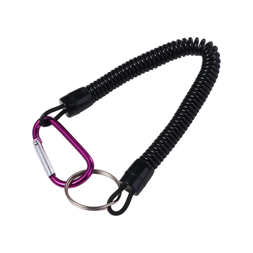 Spring Elastic Wrist Keychain Lanyard – Hiking Fishing EDC Elastic Key Lanyard PLUSH