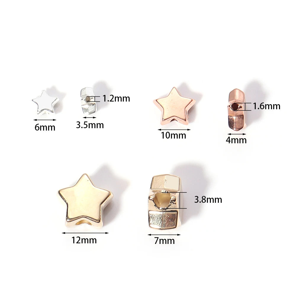 CCB Star Spacer Beads 6/10/12mm – 50-100pcs DIY Jewelry Jewelry Spacer Beads PLUSH