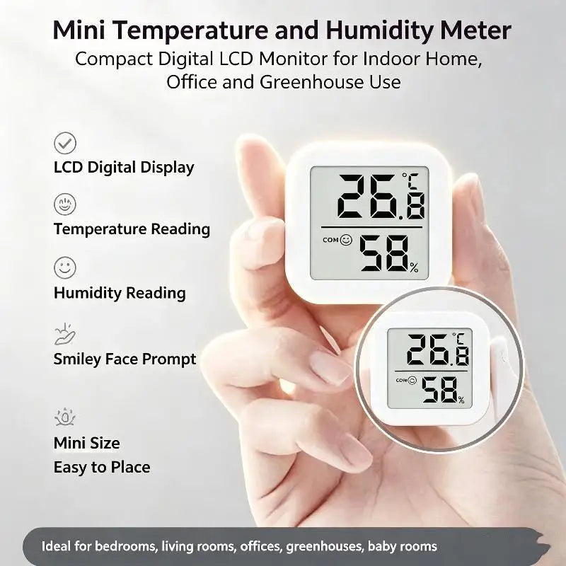 Mini LCD Digital Hygrometer – Indoor Temp & Humidity Gauge Digital Hygrometer PLUSH Default Title