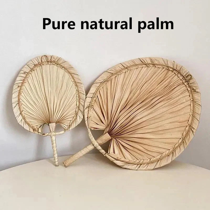 Handmade Palm Leaf Woven Fan – Boho Wall Art & Wedding Décor Wall Art Decor Fan PLUSH