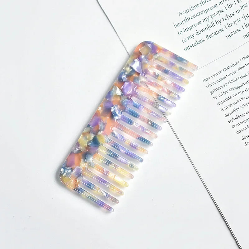 Wide Tooth Acetate Hair Comb – Anti-Static Styling Massage Hair Styling Comb PLUSH zlh