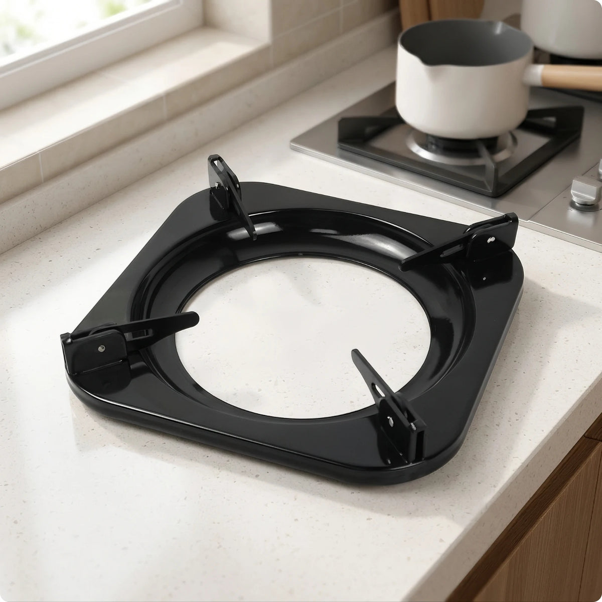 Heavy-Duty Iron Cooktop Burner Stand with Square Frame Burner Stand Rack PLUSH 193
