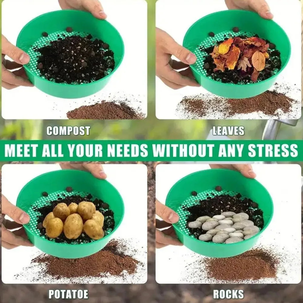 Plastic Soil Sieve Filter Mesh – Garden Sifting Tool 1/2Pcs Garden Sifting Tool PLUSH