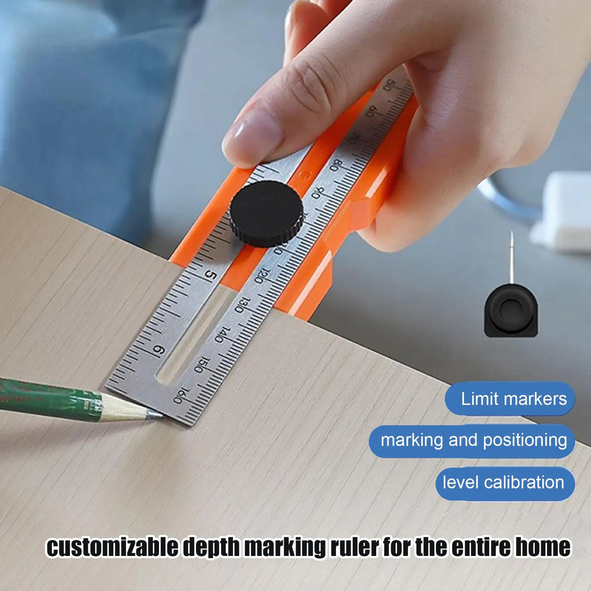 Adjustable Woodworking Marking Ruler – Multi-Angle Protractor Woodworking Marking Ruler PLUSH