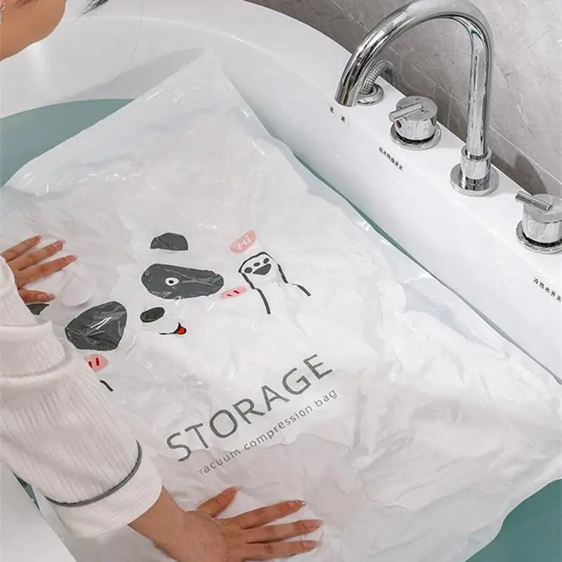 Reusable Vacuum Compression Bags for Clothes & Travel Vacuum Storage Bags PLUSH
