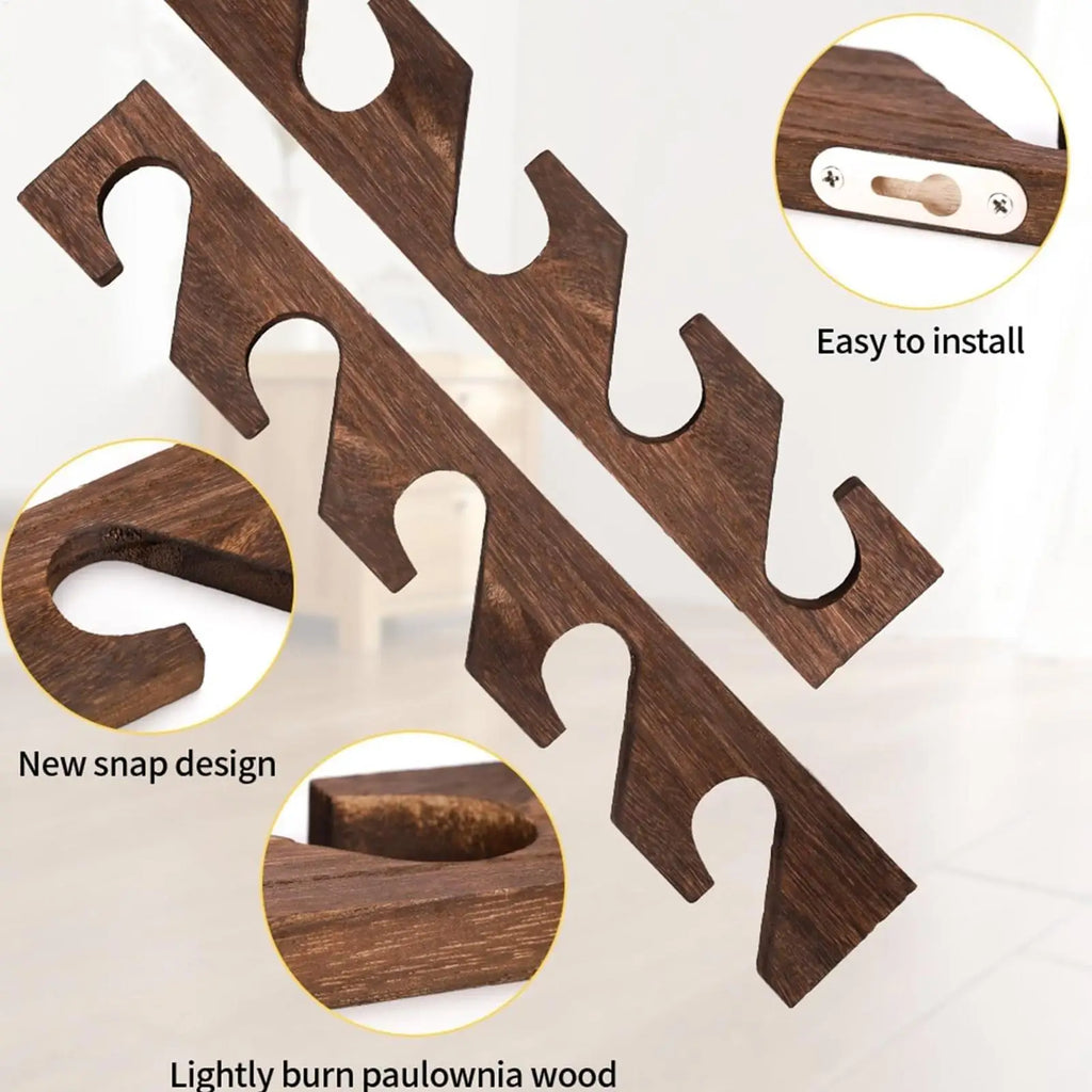 Wall Mounted Wooden Hat Rack – Baseball Cap Organizer 2-Pack Wall Hat Rack PLUSH