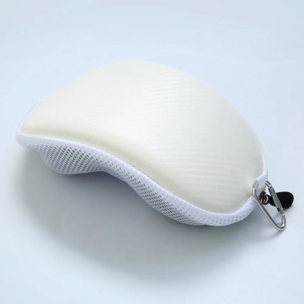 EVA Hard Ski Goggles Case – Compact Shockproof Eyewear Box Ski Goggles Case PLUSH White