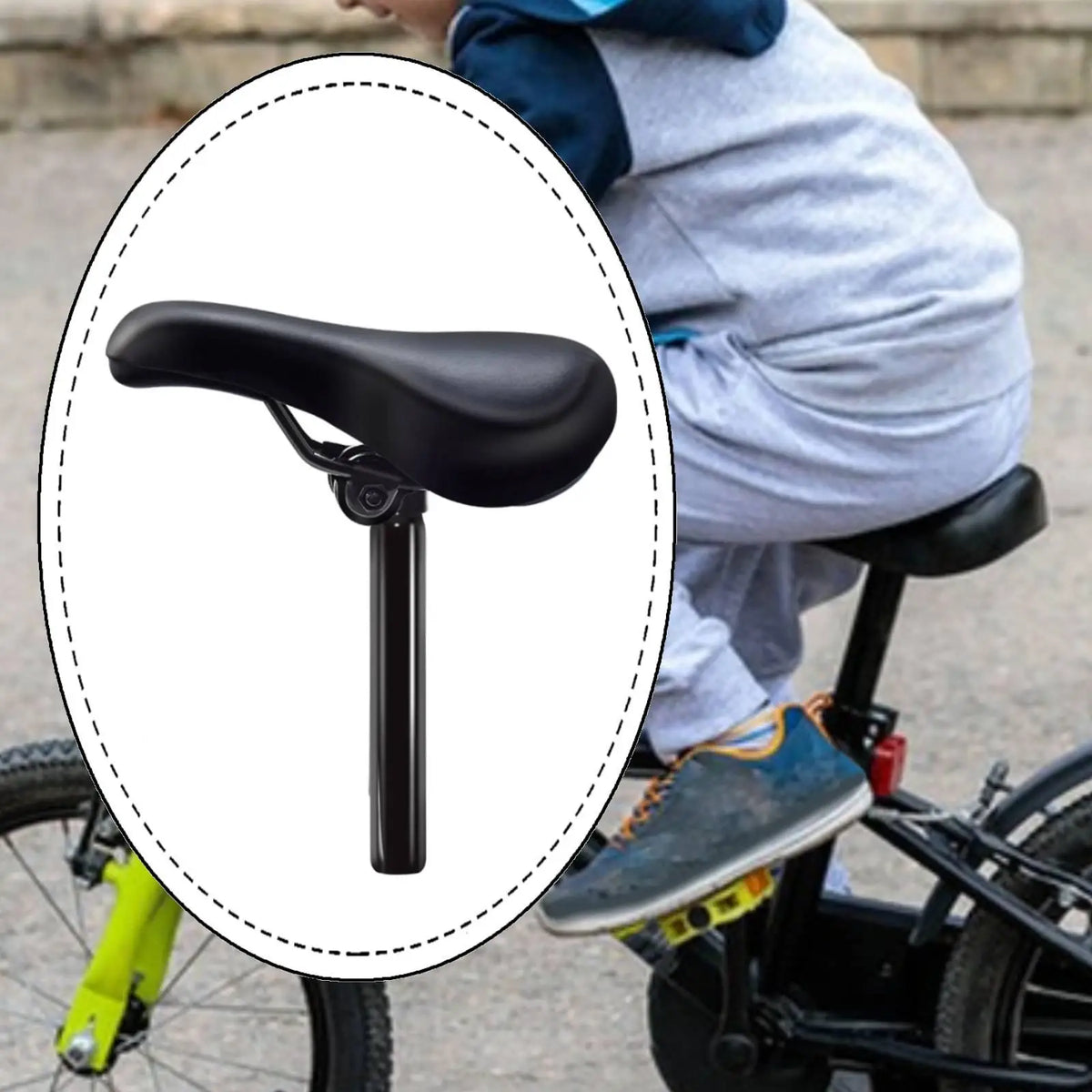 Ergonomic Bike Saddle & Seat Post Set – Easy Install, Unisex Bike Saddle Set PLUSH