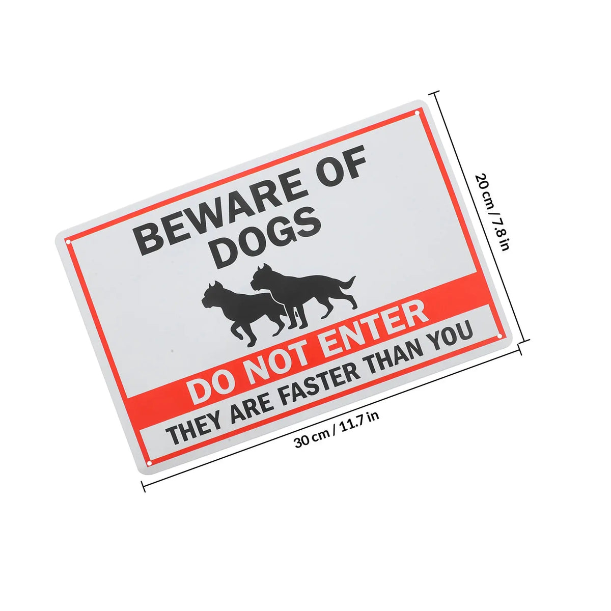 Vintage Beware of Dog Metal Sign – Weatherproof Yard & Fence Metal Yard Sign PLUSH