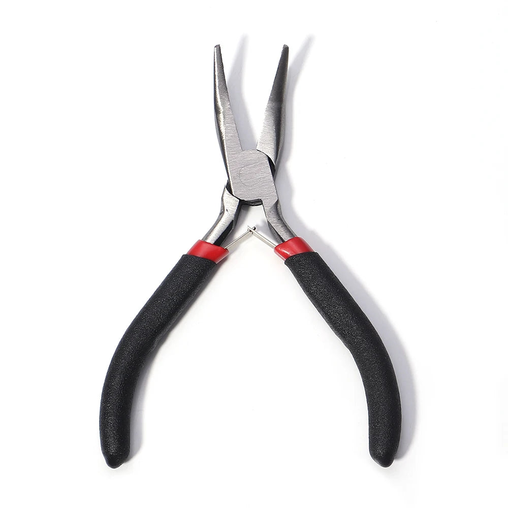 Jewelry Pliers Set – Round, Needle, Curved & Wire Cutters Jewelry Making Pliers PLUSH Curved Nose Plier