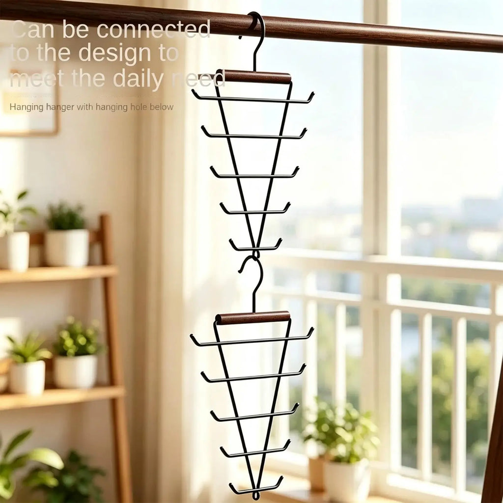 Rotating Double-Sided Vertical Clothes Hanger | Space-Saving Clothes Hanger Organizer PLUSH