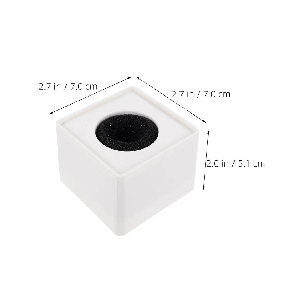 Microphone Flag Cube 6-Pack – Interview Mic Logo Stand | Foxnovo Mic Flag Cube PLUSH white
