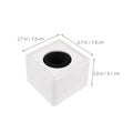 Microphone Flag Cube 6-Pack – Interview Mic Logo Stand | Foxnovo Mic Flag Cube PLUSH white