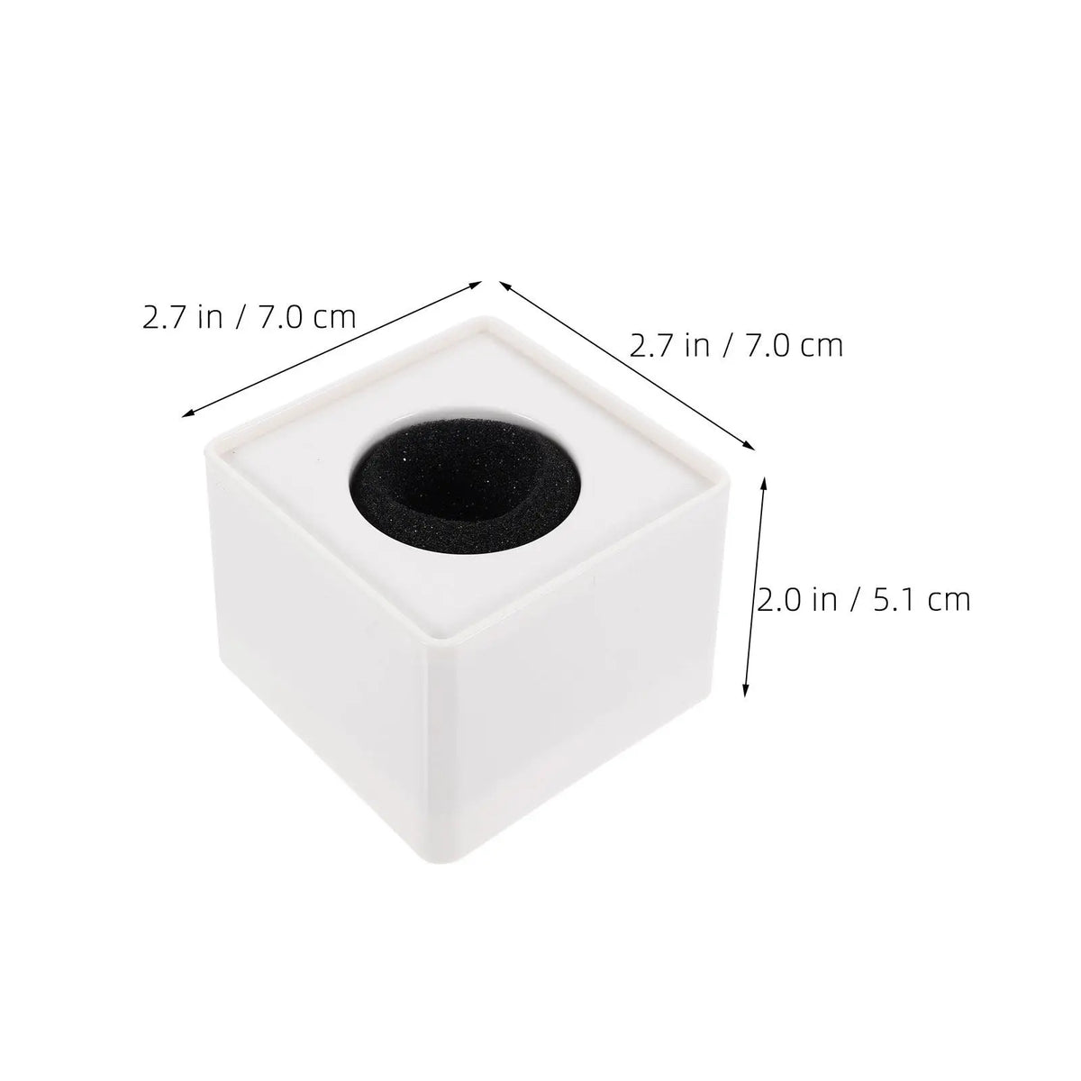 Microphone Flag Cube 6-Pack – Interview Mic Logo Stand | Foxnovo Mic Flag Cube PLUSH white