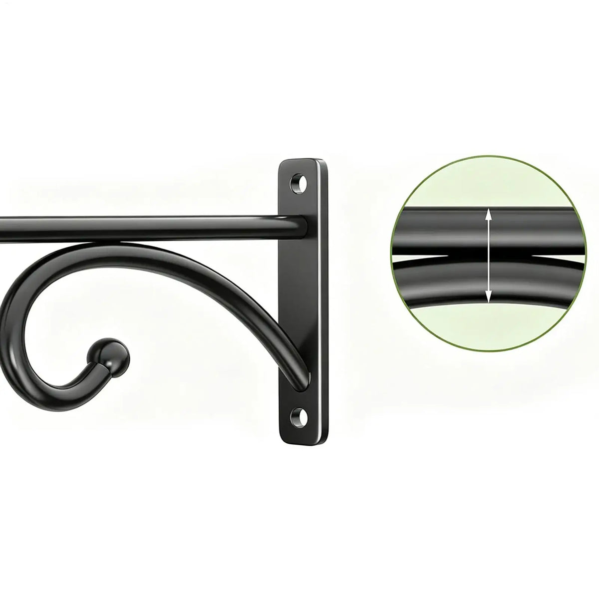 2-Pack Vintage Iron Wall-Mounted Flower Pot Hook Holder Plant Wall Hook PLUSH