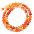 Orange Striped Agate Round Spacer Beads – Natural Stone DIY Natural Stone Beads PLUSH 6mm