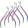 4-Piece Stainless Steel Cuticle Nipper Set | Dual Spring Nail Tool Cuticle Nipper Set PLUSH Colorful 4 pcs